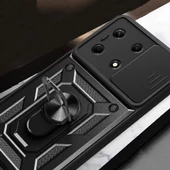 Vendas İnfinix Note 30 4G Kılıf Magnetik Standlı Kamera Korumalı Zore Sürgülü Vega Kapak - 6