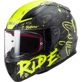 LS2 RAPID NAUGHTY MAT SİYAH-NEON SARI KASK - 2