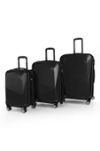Polo&Sky Elmas Model Siyah Renk 3'lü Valiz Bavul Seti - 1