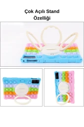 Qpen Samsung Galaxy Tab A9 8.7 İnç Uyumlu Patpat  Standlı Tablet Silikon thumbnail 5