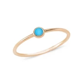 14 Ayar Altın Mavi Taşlı Tel Yüzük thumbnail 1