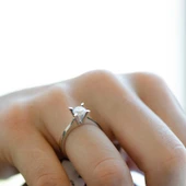 14 Ayar Altın Tektaş Yüzük thumbnail 1