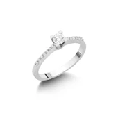 0.21ct Pırlanta Tektaş Yüzük - 18K - 1