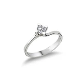 0,23Ct Pırlanta Tektaş Yüzük - 18K - 1