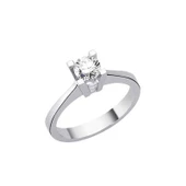 0,90Ct Pırlanta Tektaş Yüzük-18K - 1
