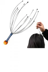 Kafa Masaj Aleti Baş Saç Deri Kaşıma Teli Anti Stres Telli Masaj Cihazı 1 Adet thumbnail 1