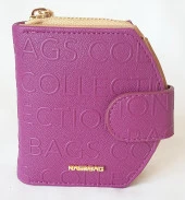 CZ008 Model Nas Bag Marka Vişne Camel Renk Gofraj Kadın Cüzdanı - 1