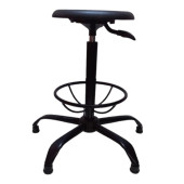 Monoblok Tablalı Laboratuvar Taburesi Çemberli Metal Ayaklı - 1