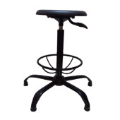 Monoblok Tablalı Laboratuvar Taburesi Çemberli Metal Ayaklı - 2