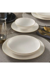 GÜRAL PORSELEN - Atina 26 Parça 6 Kişilik Bone Yemek Takımı - Gold - 1