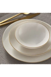 GÜRAL PORSELEN - Atina 26 Parça 6 Kişilik Bone Yemek Takımı - Gold - 2