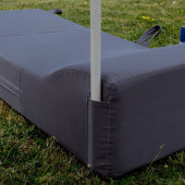 Sunbed Ultimate Comfort Katlanır Şezlong Minder Ve Puf Seti Su Geçirmez Ve Uv Korumalı Kumaş Antrasit - 3