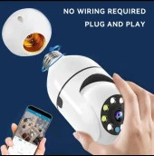 Ampul Kamera Harekete Duyarlı Gece Görüşlü Kablosuz Bebek Izleme Kamerası Güvenlik Akıllı Wifi 360hd - 2