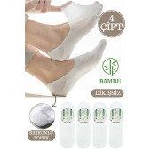 Erkek - Bayan Bambu Babet Çorap Dikişsiz Parfümlü Silikonlu Babet Çorap - 1