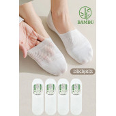 Erkek - Bayan Bambu Babet Çorap Dikişsiz Parfümlü Silikonlu Babet Çorap - 2