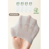 Erkek - Bayan Bambu Babet Çorap Dikişsiz Parfümlü Silikonlu Babet Çorap - 6