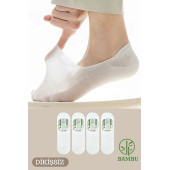 Erkek - Bayan Bambu Babet Çorap Dikişsiz Parfümlü Silikonlu Babet Çorap - 7