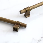 Hisar Eskitme Antik Sarı Metal 224 mm-22.4 cm Mobilya Mutfak Çekmece Dolap Kulpu Kulbu Kulpları - 6