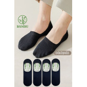 Erkek - Bayan Bambu Babet Çorap Dikişsiz Parfümlü Silikonlu  Babet Çorap - 6