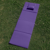 Katlanır Şezlong Minderi - Taşınabilir Kamp Yatağı Su İtici Kumaş 180x60x2 Mor - 3