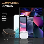 Duracell 17W Telefon / Tablet Şarj Başlığı 2xUSB 5v/3.4A - Siyah - 3