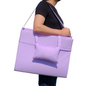 Katlanır Şezlong Minderi - Taşınabilir Kamp Yatağı Su Itici Kumaş 180x60x2 Lila - 1