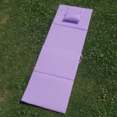 Katlanır Şezlong Minderi - Taşınabilir Kamp Yatağı Su Itici Kumaş 180x60x2 Lila - 3