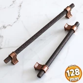 Hisar Eskitme Antik Bakır Metal 128 mm-12.8 cm Mobilya Mutfak Çekmece Dolap Kulpu Kulbu Kulpları thumbnail 1