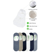 Erkek - Bayan Bambu Babet Çorap Dikişsiz Parfümlü Silikonlu Babet Çorap - 2