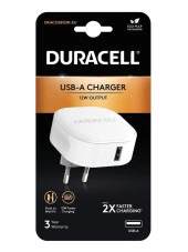 Duracell 12W Telefon / Tablet Şarj Başlığı 1xUSB 5v/2.4A - Beyaz - 1