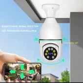 Ampul Kamera Harekete Duyarlı Gece Görüşlü Kablosuz Bebek Izleme Kamerası Güvenlik Akıllı Wifi 360hd - 2