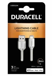Duracell 2m Lightning to USB-A Şarj Kablosu - Beyaz - 1