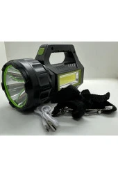 Ps-t95 10w Uzun Menzilli Solar Panelli Usb Ultra Güçlü Ledli Şarjlı Feneri - 6