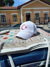 çocuk bayrak şapka ünisex 54 cm ayyıldızlı şapka ayarlanabilir - 1
