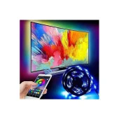 Alfalink Bluetooth TV Arkası RGB Usb Şerit Led Aydınlatma 16 Renk - 5METRE thumbnail 4