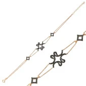 Himarry 925 Ayar Gümüş Rose Dört Vavlı Bileklik thumbnail 1