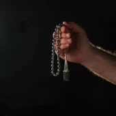 Gümüş İşlemeli Erzurum Oltu Taşı Tesbih thumbnail 1