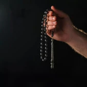 Gümüş İşlemeli Erzurum Oltu Taşı Tesbih thumbnail 1