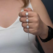 Himarry 925 Ayar Gümüş Yuvarlak Taşlı Kadın Bileklik thumbnail 2