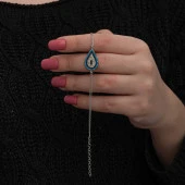 Himarry 925 Ayar Gümüş Damla Nazar Kadın Bileklik thumbnail 3