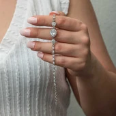 Himarry 925 Ayar Gümüş Damla Su Yolu Kadın Bileklik thumbnail 3