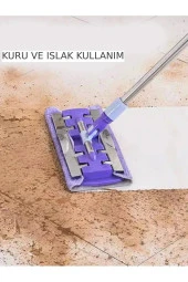 DMR Teleskopik Uzatılabilir Tablet Palet Sihirli Mikrofiber Bezli Mop Paspas Seti Takımı - 1 Adet thumbnail 3