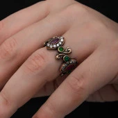 Himarry Gümüş Ayarlanabilen Otantik Mekik Kadın Yüzük thumbnail 3