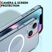 Şeffaf Mika Sararmaz Sert Magsafe Kılıf iPhone 15 Plus thumbnail 3