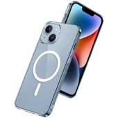 Şeffaf Mika Sararmaz Sert Magsafe Kılıf iPhone 15 Plus thumbnail 2