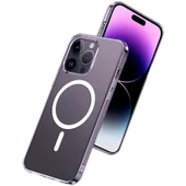 Şeffaf Mika Sararmaz Sert Magsafe Kılıf iPhone 15 Pro Max - 2
