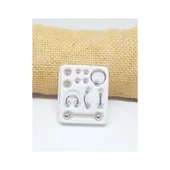 11 Parça Piercing (cerrahi Çelik) Ve Piercing Topu Seti Piirsing thumbnail 2