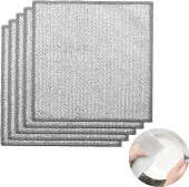 Bulaşık Ovma Ovalama Yanmış Yağ Ağır Kir Bezi Teli Telli Bez - 20x20 Cm. - 10 Adetlik Paket thumbnail 2