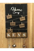 Dekoratif Home Keys Ahşap Resimlik Ve Notluk (siyah) - 1