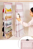 10 Gözlü Çanta Askılığı Dolap İçi Düzenleyici Organizer Askılı Çantalık - 2